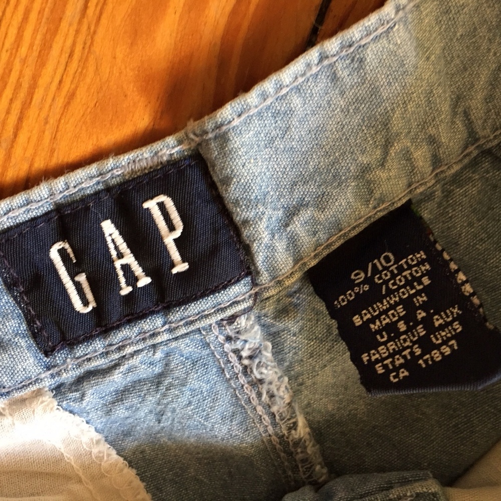 Gap Chambray 100% Cotton Bermuda Shorts Vintage - Picture 3 of 3